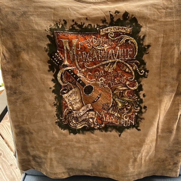 Brown Margaritaville Rhinestone Graphic T-Shirt - Picture 4 of 5